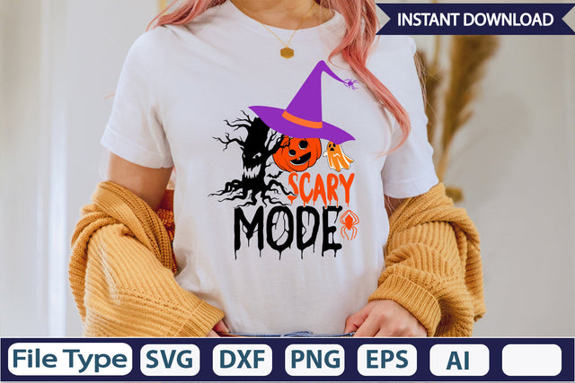 Scary Mode SVG Cut File SVGs,Quotes and Sayings,Food & Drink,On Sale, Print & Cut SVG DesignPlante 503 