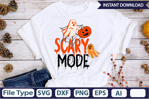 Scary Mode SVG Cut File SVGs,Quotes and Sayings,Food & Drink,On Sale, Print & Cut SVG DesignPlante 503 