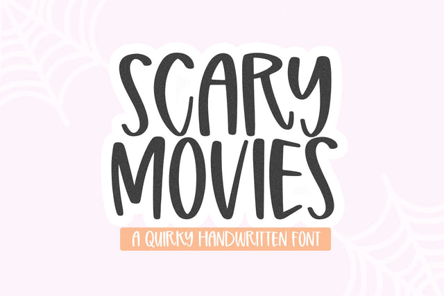 Scary Movies - Fun Handwritten Font Font KA Designs 