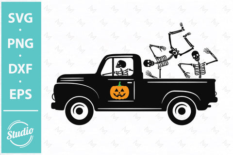 Scary Pumpkin Truck svg, Halloween Truck Svg, Png, Dxf SVG SailorMoonDigitals 