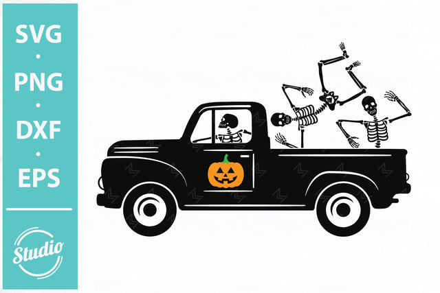 Scary Pumpkin Truck svg, Halloween Truck Svg, Png, Dxf SVG SailorMoonDigitals 