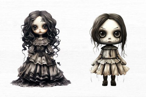 Scary Spooky Doll Sublimation Clipart Sublimation Regulrcrative 