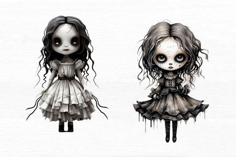 Scary Spooky Doll Sublimation Clipart Sublimation Regulrcrative 