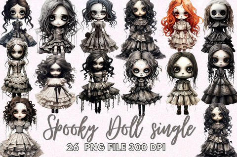 Scary Spooky Doll Sublimation Clipart Sublimation Regulrcrative 