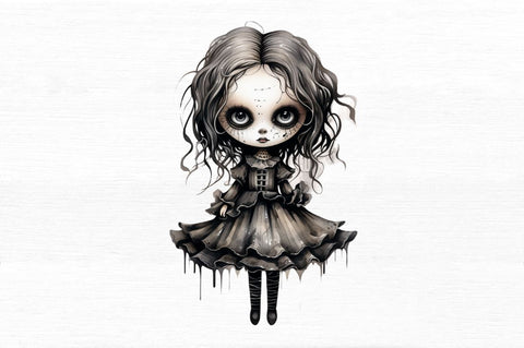 Scary Spooky Doll Sublimation Clipart Sublimation Regulrcrative 