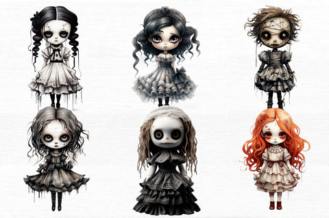 Scary Spooky Doll Sublimation Clipart Sublimation Regulrcrative 