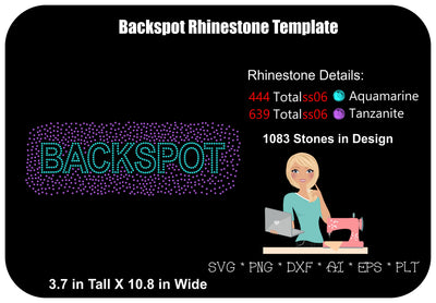 Scatter Backspot Rhinestone Template | Rhinestone SVG | Cheer SVG SVG MissMarysEmbroidery 