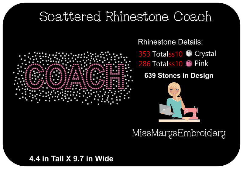 Scatter Rhinestone Coach SVG MissMarysEmbroidery 