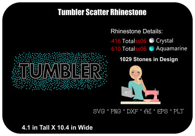 Scatter Tumbler Rhinestone | Rhinestone SVG | Cheer SVG SVG MissMarysEmbroidery 
