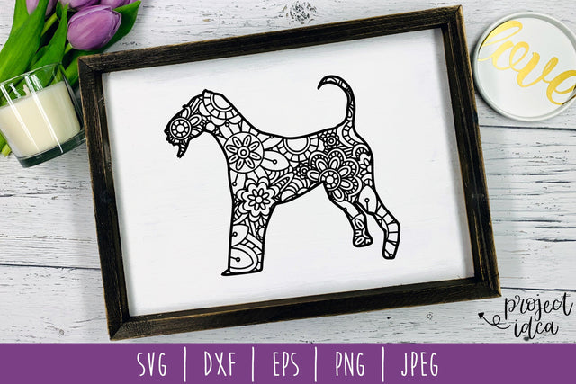 Schnauzer Mandala Zentangle SVG SavoringSurprises 