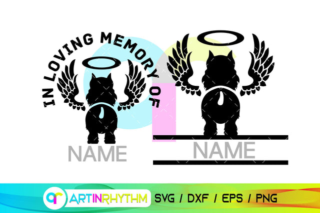 Schnauzer Pet Dog Memorial SVG SVG Artinrhythm shop 
