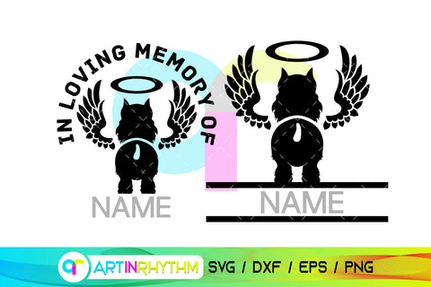 Schnauzer Pet Dog Memorial SVG SVG Artinrhythm shop 