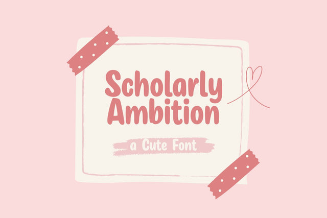 Scholarly Ambition - a Cute Font Font nhfonts 