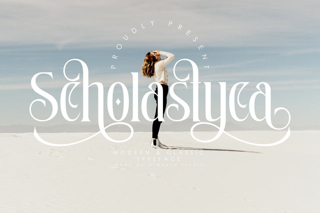 Scholastyca | Serif Typeface Font studioalmeera 