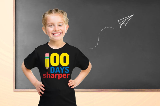 School 100 Days Sharper Pencil SVG Designed by Geeks 