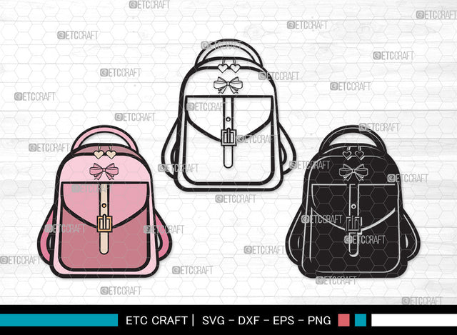 School Backpack Clipart SVG, Bookbag Svg, Backpack Svg, Square Backpack Svg, Knapsack Svg, Large School Bag Svg, School Backpack Clipart SVG ETC Craft 