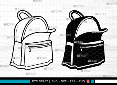 School Backpack SVG, School Svg, Bookbag Svg, Knapsack Svg, Backpack Svg, Kids Gift Svg, Kindergarten svg, School Backpack Svg SVG ETC Craft 