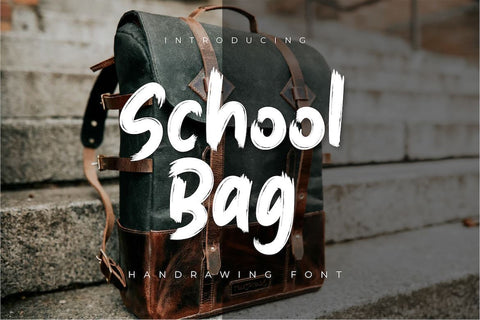 School Bag Font twinletter 