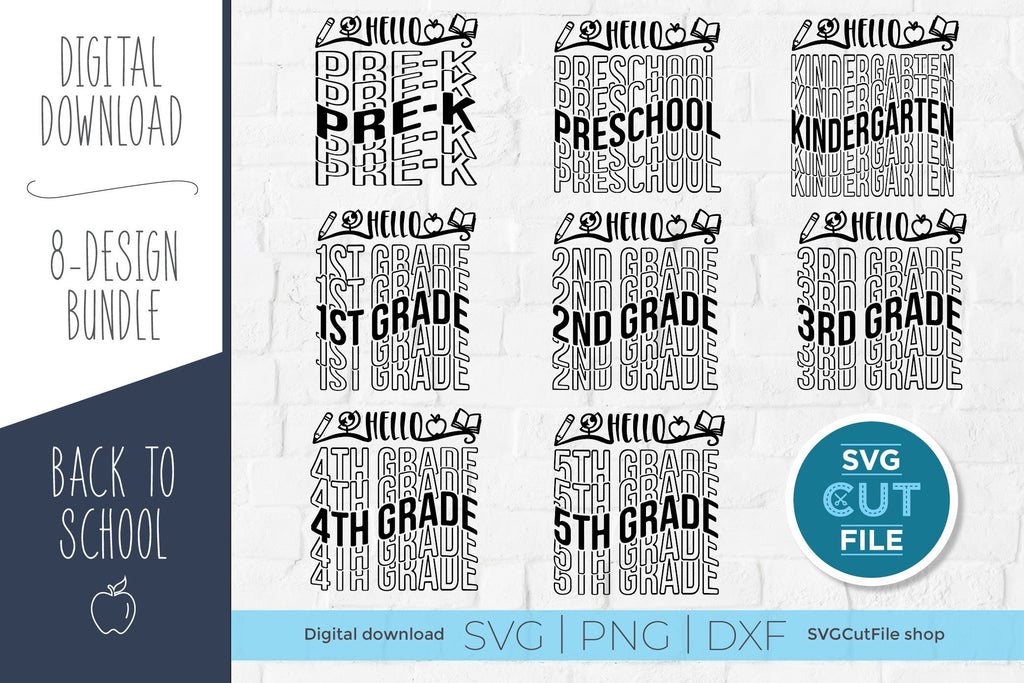 School bundle svg, teacher svg, Preschool, Pre-k, Kindergarten, 1st ...