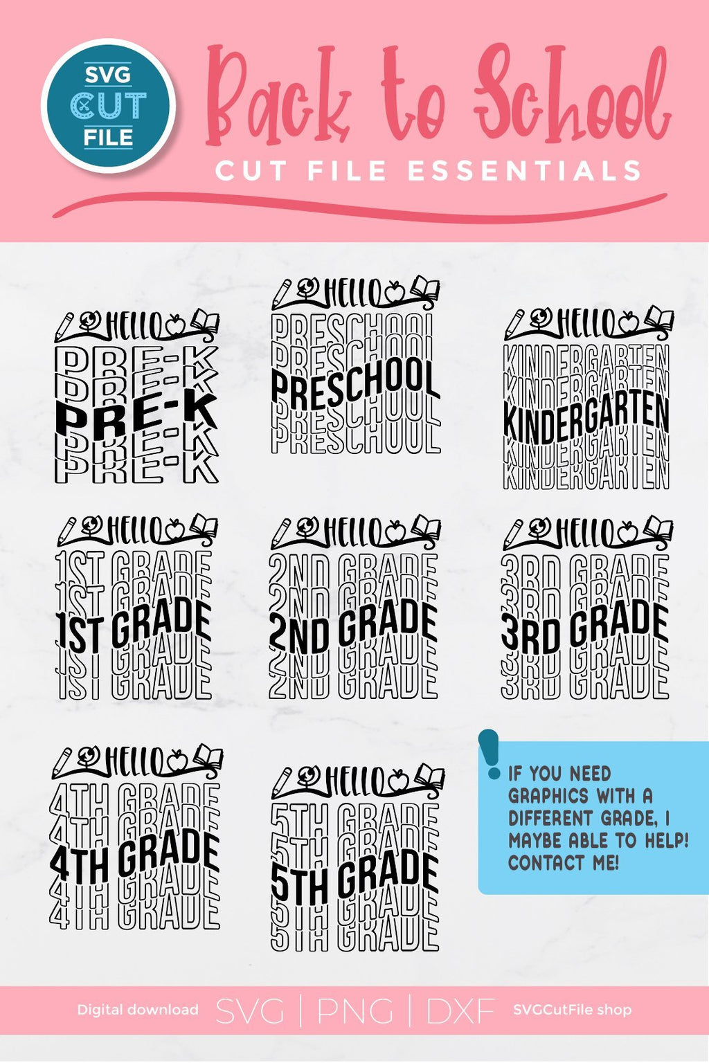 School bundle svg, teacher svg, Preschool, Pre-k, Kindergarten, 1st ...
