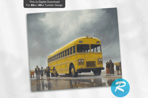 School Bus 20 oz / 30 oz Tumbler PNG Sublimation Regulrcrative 