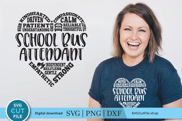 School Bus Attendant, School Bus Monitor svg SVG SVG Cut File 