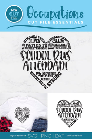 School Bus Attendant, School Bus Monitor svg SVG SVG Cut File 