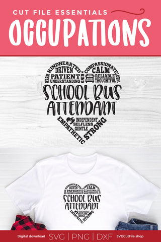 School Bus Attendant, School Bus Monitor svg SVG SVG Cut File 