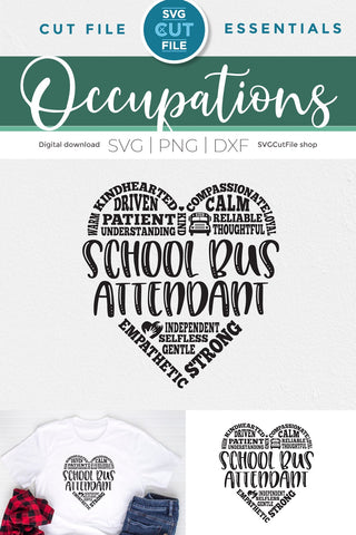 School Bus Attendant, School Bus Monitor svg SVG SVG Cut File 