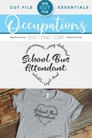 School Bus Attendant svg, Schoolbus Monitor svg SVG SVG Cut File 