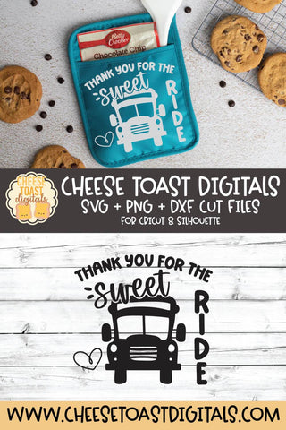 School Bus Driver Pot Holder SVG | Thank You For The Sweet Ride SVG Cheese Toast Digitals 