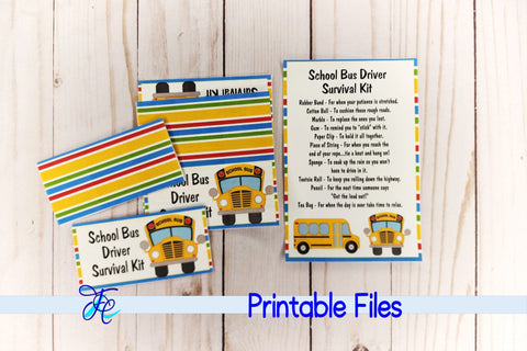 School Bus Driver Survival Kit 3D Paper Family Creations 