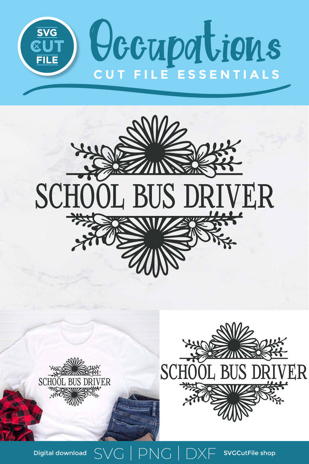 Bus Riders Svg School Bus Driver svg with flowers - So Fontsy