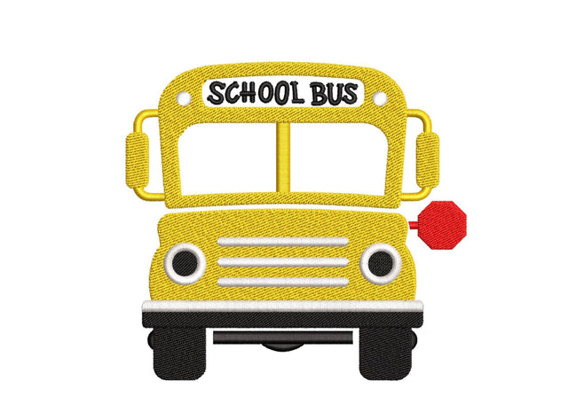 School Bus Embroidery Design, School Bus Drive Embroidery File, 3 sizes, Instant Download Embroidery/Applique DESIGNS Nino Nadaraia 