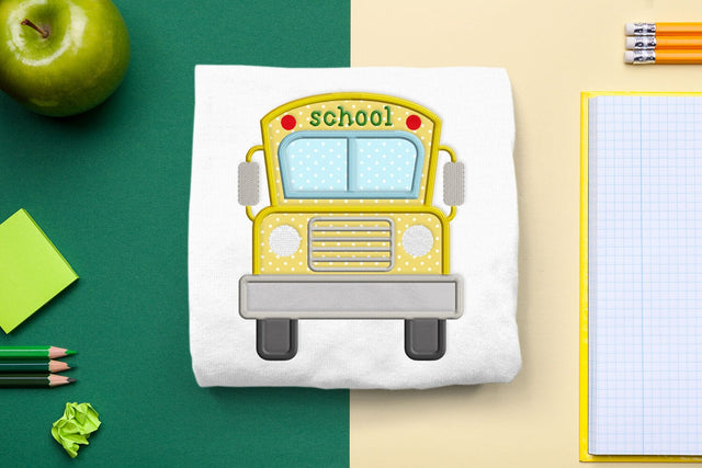 School Bus Front Applique Embroidery Design Embroidery/Applique DESIGNS Designed by Geeks 