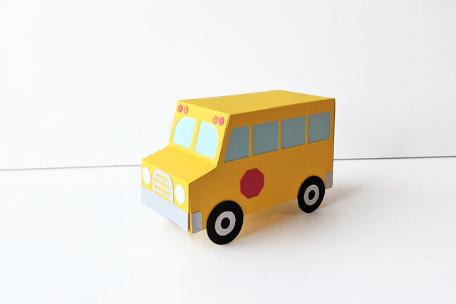 School Bus Gift Box SVG 3D Paper Risa Rocks It 