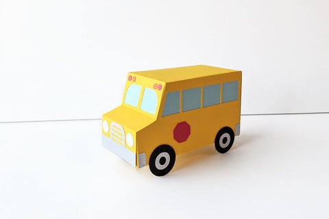 School Bus Gift Box SVG - So Fontsy