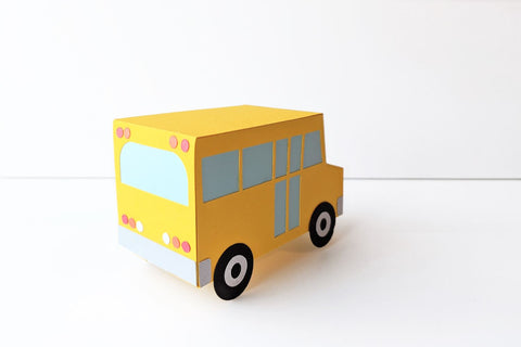 School Bus Gift Box SVG 3D Paper Risa Rocks It 
