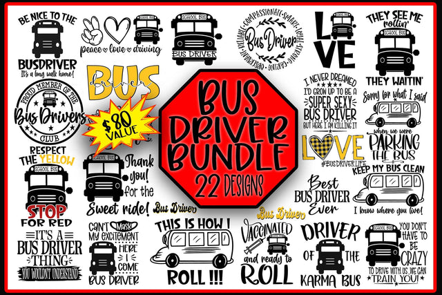 School Bus SVG Bundle 23 Designs Included SVG PNG EPS DXF SVG On the Beach Boutique 
