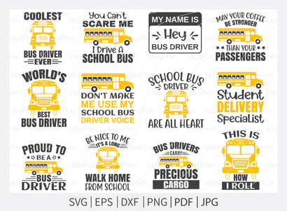 School Bus SVG Bundle, School Bus SVG, Bus Driver SVG Bundle, Bus Driver Cut File, Bus Driver gift svg, Back to school, cricut design space SVG Dinvect 