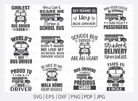 School Bus SVG Bundle, School Bus SVG, Bus Driver SVG Bundle, Bus Driver Cut File, Bus Driver gift svg, Back to school, cricut design space SVG Dinvect 