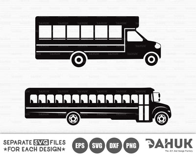 School Bus svg, Bus driver svg, back to school, Cut file, for silhouette, svg, eps, dxf, png, clipart, cricut design space, vinyl cut files SVG dahukdesign 