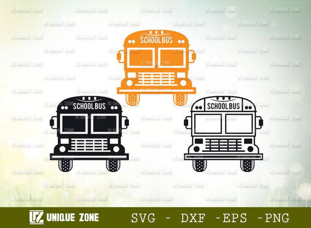 School Bus Svg Cut File, Cute School Bus Svg, Bus Driver Svg, School Bus Driver Svg, School bus front Svg, 100 days of school Svg, SVG Unique Zone 
