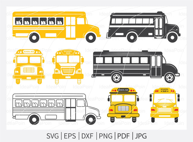 School Bus SVG, School Bus svg Bundle, School bus decal, School Bus silhouette, School Bus Vector, School Bus Clipart, School SVG, Bus SVG SVG Dinvect 