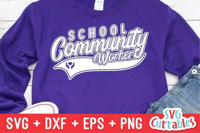 School Community Worker svg - Teacher svg - Occupation - Swoosh - svg - dxf - eps - png - Cut File - Silhouette - Cricut - Digital Download SVG Svg Cuttables 