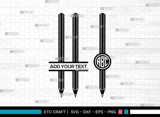 School Compass With Pencil Monogram SVG, Compass Svg, School Metal Compass Svg, Split Monogram Svg, School Compass With Pencil Svg SVG ETC Craft 