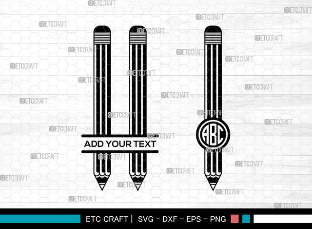 School Compass With Pencil Monogram SVG, Compass Svg, School Metal Compass Svg, Split Monogram Svg, School Compass With Pencil Svg SVG ETC Craft 