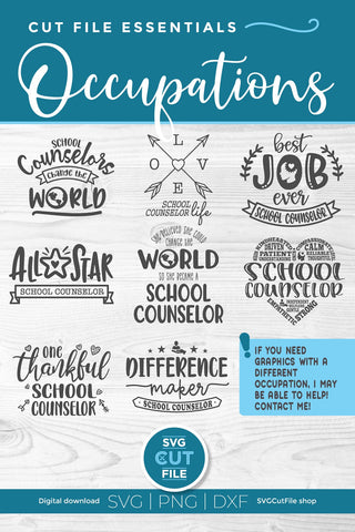 School Counselor bundle svg SVG SVG Cut File 