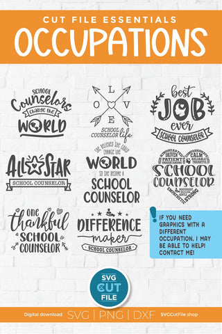 School Counselor bundle svg SVG SVG Cut File 