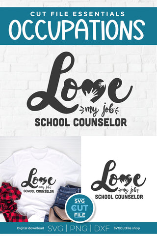 School counselor svg, a love my job school counselor design for crafters SVG SVG Cut File 